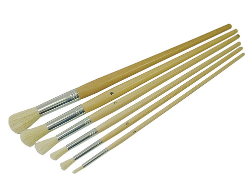 Faithfull FAIPBFITRPK Round Fitch Brush Set 6 Piece
