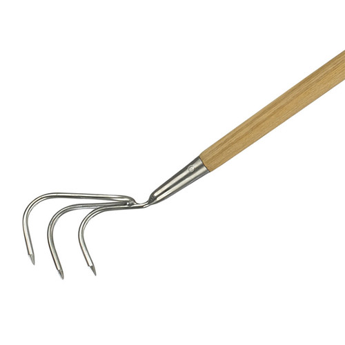 Kent & Stowe K/S70100241 Long Handled 3 Prong Cultivator Carbon Steel