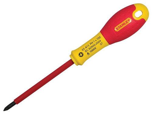 Stanley Tools STA065415 FatMax VDE Insulated Screwdriver Phillips Tip PH1 x 100mm
