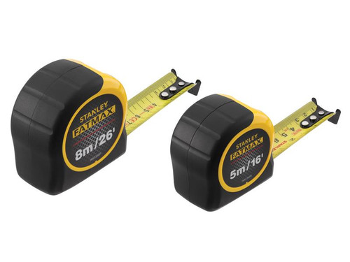 Stanley Tools STA081745 FatMax Classic Tape Twin Pack 5m & 8m (Width 32mm)