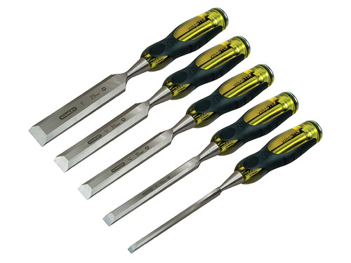 Stanley Tools STA216269 FatMax Bevel Edge Chisel With Thru Tang Set of 5