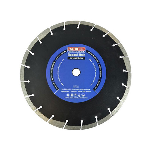 Faithfull FAIDB300ABR Abrasive Diamond Blade 300 x 20mm