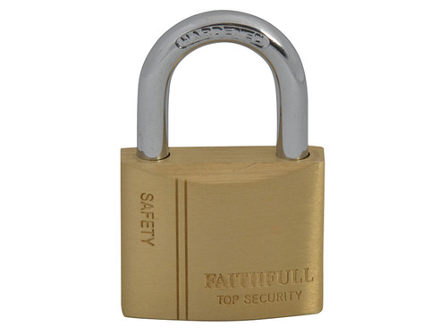 Faithfull FAIPLB40 Brass Padlock 40mm 3 Keys