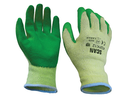 Scan SCAGLOKSPKXL Knitshell Latex Palm Gloves - XL (Size 10) (Pack 12)