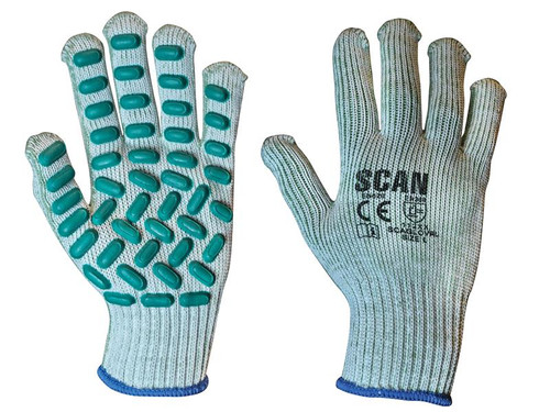 Scan SCAGLOVRL Vibration Resistant Latex Foam Gloves - L (Size 9)