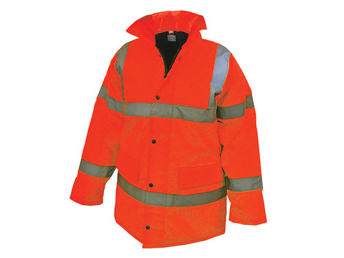 Scan SCAWWHVMJLO Hi-Vis Orange Motorway Jacket - L (44in)