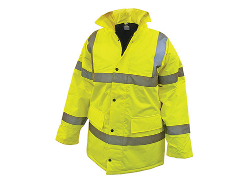 Scan SCAWWHVMJXL Hi-Vis Yellow Motorway Jacket - XL (48in)