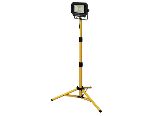 Faithfull Power Plus COB LED Single Tripod Site Light 1400 Lumen 20 Watt 240 Volt| Toolden
