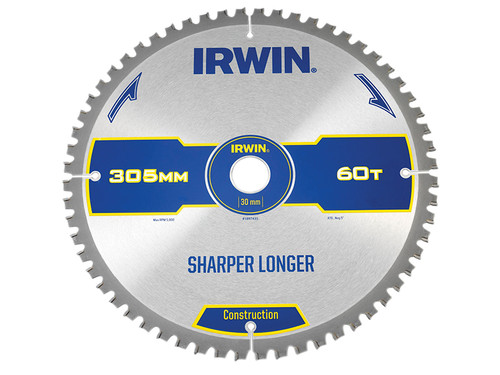 Construction Mitre Circular Saw Blade 305 x 30mm x 60T ATB/Neg | Toolden