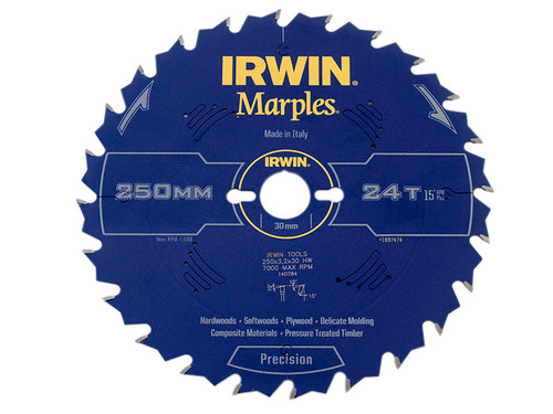 Marples Table & Mitre Circular Saw Blade 250 x 30mm x 24T ATB | Toolden