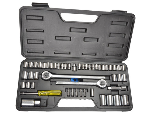 BlueSpot Tools B/S01746 Socket Set of 52 Metric & AF 1/4 3/8 & 1/2in Drive | Toolden