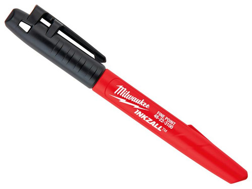 Milwaukee Hand Tools MHT48223100 INKZALL Fine Tip Marker Black | Toolden