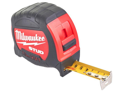 Milwaukee Hand Tools MHT48229926 STUD Tape Measure 7.5m/25ft (Width 27mm) | Toolden