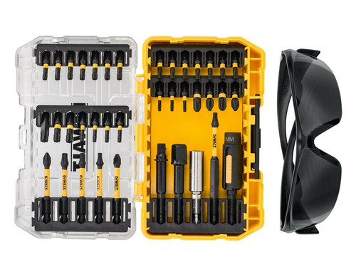 DeWalt DEWDT70733T DT70733T FLEXTORQ Screwdriving Set 38 Piece + Safety Glasses | Toolden