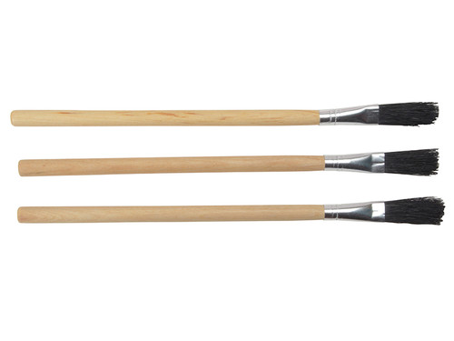 Monument MON3015 3015M Wood Handle Flux Brushes Pack of 3 | Toolden