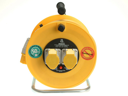 Masterplug MSTLVCT50162 Cable Reel 110V 16A Thermal Cut-Out 50m | Toolden