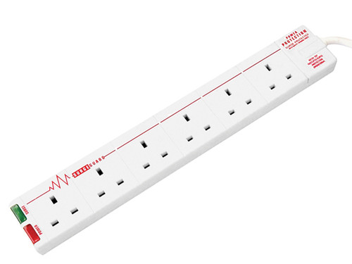 Masterplug MSTSRG62 Extension Lead 240V 6-Gang 13A Surge Protected 2m | Toolden