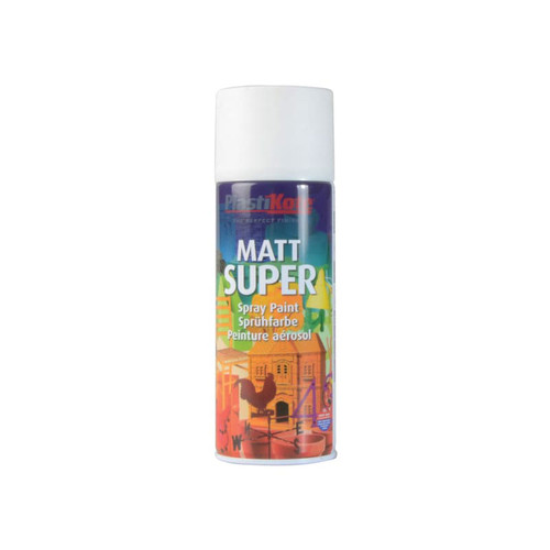 PlastiKote PKT3100SE Matt Super Spray White 400ml | Toolden