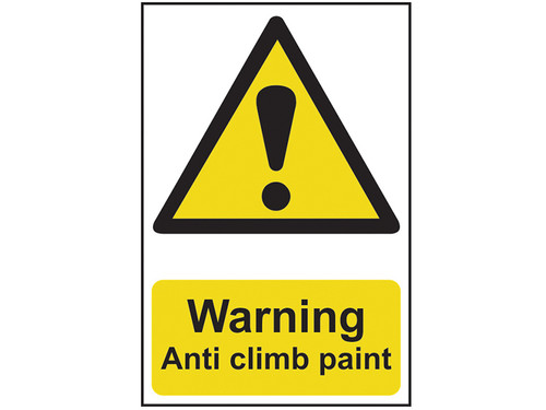 Scan SCA1113 Warning Anti Climb Paint - PVC 200 x 300mm | Toolden