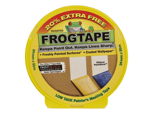 Shurtape SHU113067 FrogTape Delicate Surface Masking Tape 24mm x 41.1m + 20% | Toolden