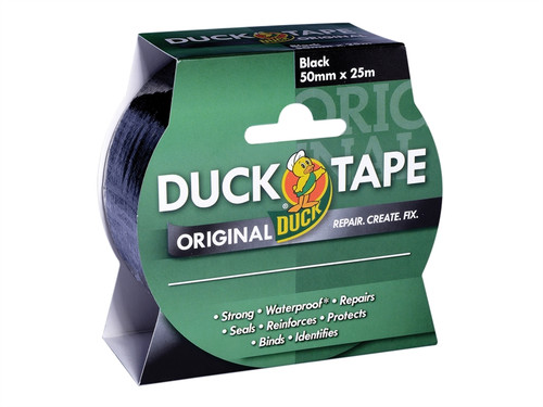 Shurtape SHU211109 Duck Tape Original 50mm x 25m Black | Toolden