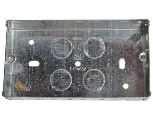 SMJ SMJMBB25D Metal Box 2 Gang 25mm Depth - Loose | Toolden