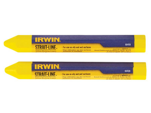 IRWIN STRAIT-LINE STL666062 Crayon Yellow (Card of 2)