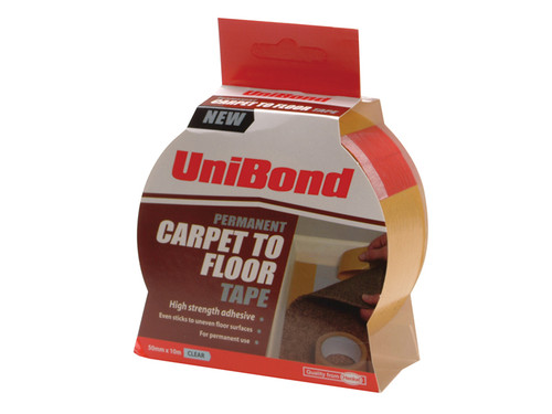 Unibond UNI1667748 Carpet Tape Permanent 50mm x 10m | Toolden