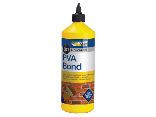 Everbuild EVBPVA1L Universal PVA Bond 501 1 litre | Toolden