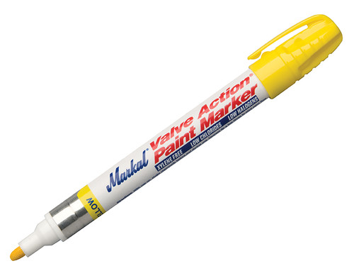 Markal MKL96801C Valve Action Paint Marker Yellow | Toolden