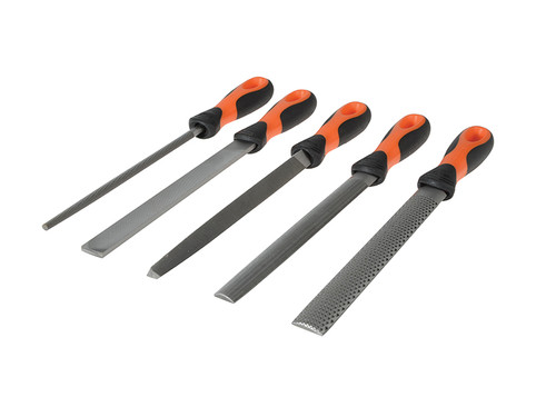 Bahco BAH47708 File Set 5 Piece 1-477-08-2-2 200mm (8in) | Toolden