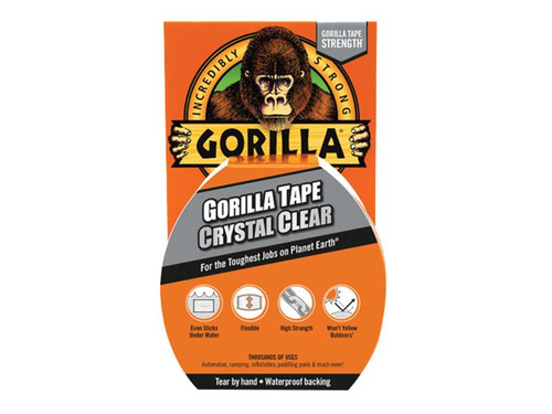 Gorilla Glue GRGCCTAPE16 Gorilla Tape Crystal Clear 48mm x 16.4m | Toolden
