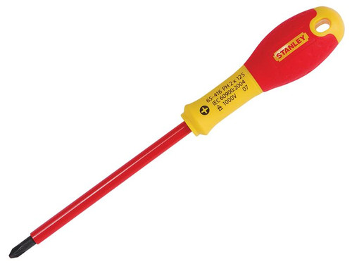 Stanley Tools STA065416 FatMax VDE Insulated Screwdriver Phillips Tip PH2 x 125mm | Toolden