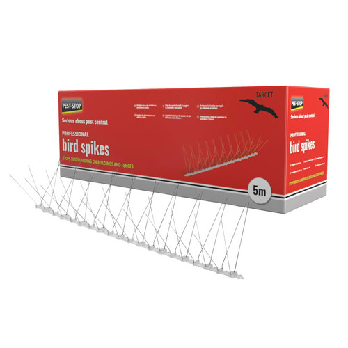 Pest-Stop (Pelsis Group) PRCPSPBS10 Professional Bird Spikes 50cm Metal Strips | Toolden