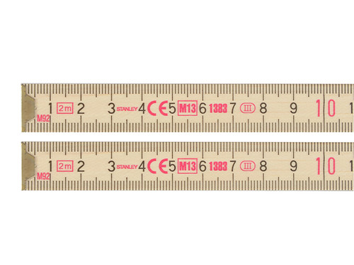 Stanley Tools Wooden Folding Rule 2 Metre