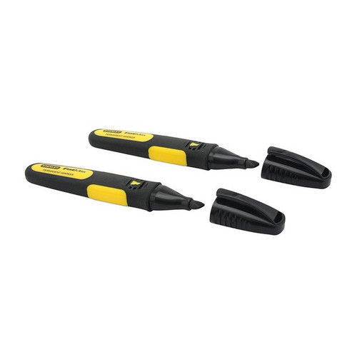 Stanley 047314 FatMax Chisel Tip Black Marker Pack of 2