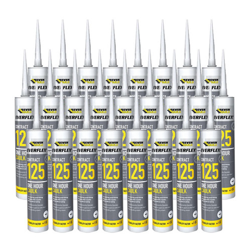 Everbuild One Hour Caulk 125 White 310ml 25 Tubes | Toolden