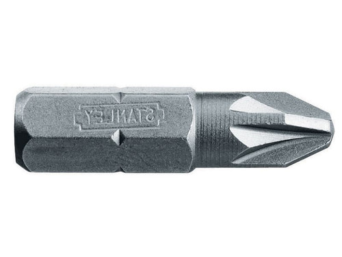 Stanley Tools Pozidriv 1pt Bit 25mm (Box of 25)