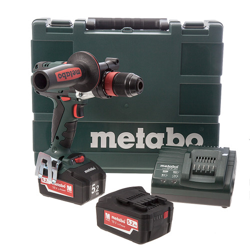 Metabo SB18LTX Cordless Impuls Combi Drill 2 x 5.2Ah Li-ion Batteries from Toolden