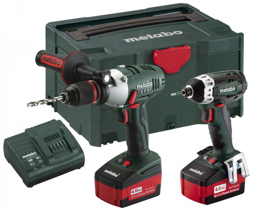 Metabo LTX2 Cordless Kit SB18LTX Combi Drill + SSD18 Impact Driver from toolden