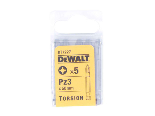 Dewalt DT7227 Torsion Bits PZ3 50mm Pack of 5
