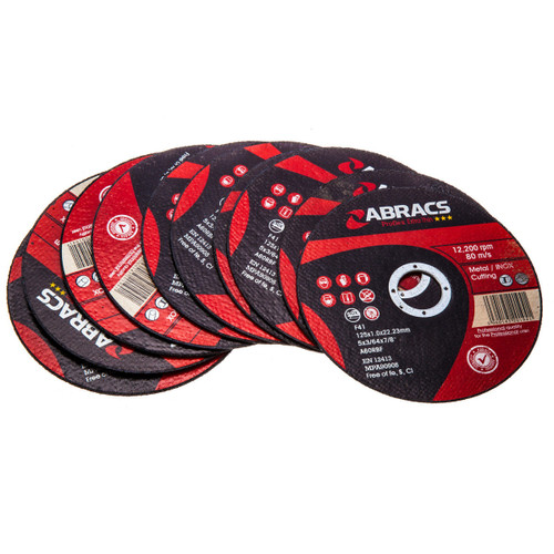 Abracs Proflex Extra Thin Cutting Discs 115mm x 1.0mm x 22mm - 10 Pack (PFET11510FI/1)