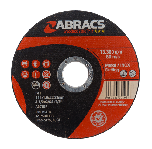 Abracs Proflex Extra Thin Discs 115mm x 1.6mm x 22mm