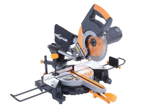 Evolution RAGE-3+ 255mm Self Assembly Sliding Mitre Saw 2000 Watt 110 Volt