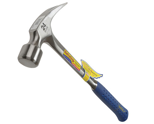 Estwing E3/24S Straight Claw Framing Hammer with Vinyl Grip 680g (24oz)