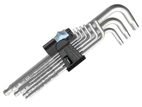 Wera Hex-Plus Key Set Stainless Steel Ball End Set of 9 (1.5-10mm)