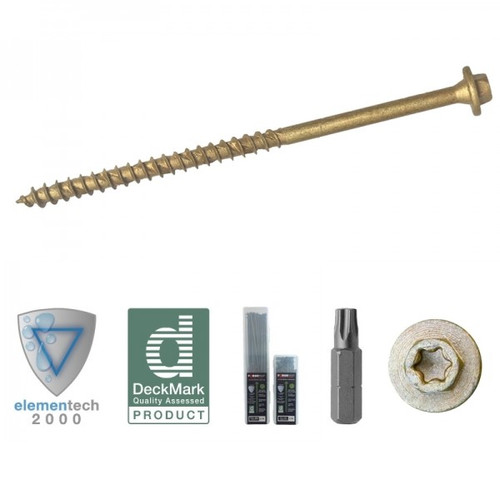 ForgeFast Elite 7.0 x 100mm Timber Fixing Screws - Green Box of 50 units