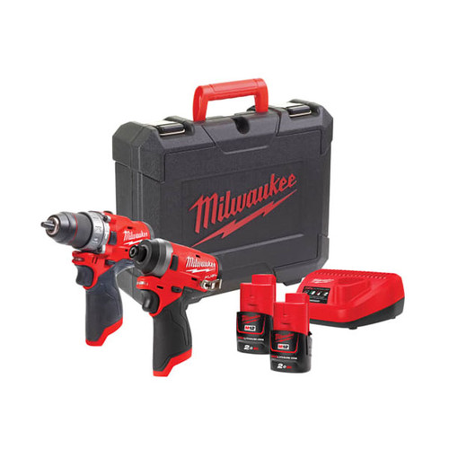 Milwaukee M12 FPP2A-202C FUEL™ Twin Pack 12V 2 x 2.0Ah Li-ion (MILM12FPP2P)| Toolden
