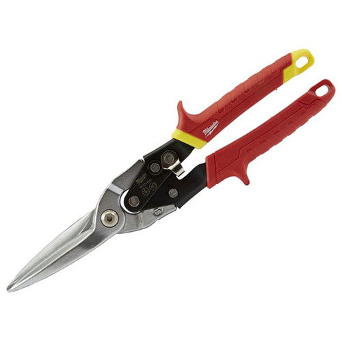 Milwaukee Metal Aviation Snips Extra Long Straight Cut (MHT48224537)| Toolden