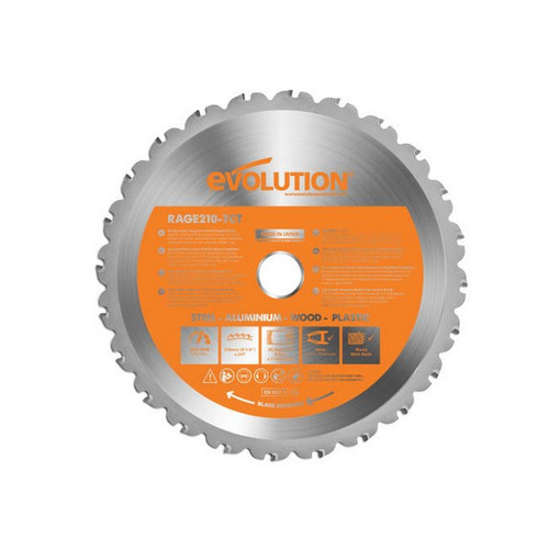 Evolution HTC210MULTI Rage® Multi-Purpose Circular Saw Blade 210 x 25.4mm x 24T